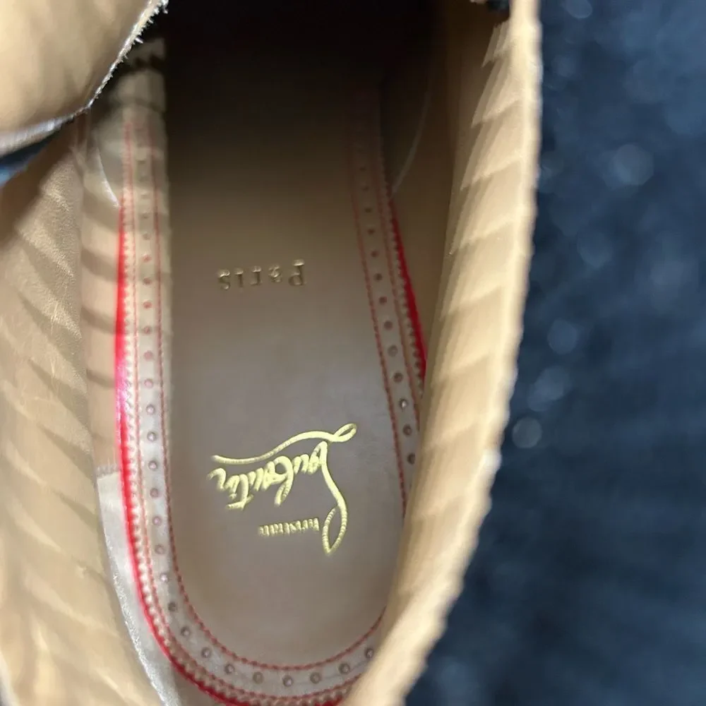 Men's Christian Louboutin Trapman leather boots size 43.5 made in Italy - Picture 8 of 10